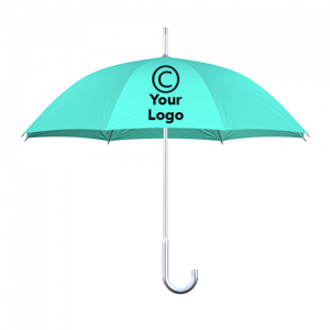 single logo umbrella side view