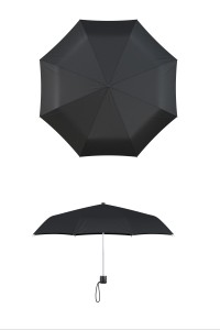 Compact frame black umbrella