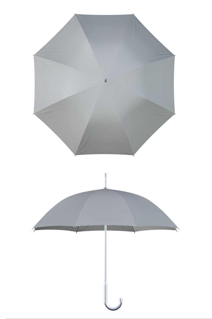 aluminum frame gray umbrella