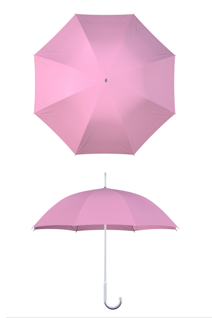 Aluminum frame pink umbrella