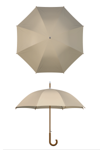 Wood frame khaki umbrella