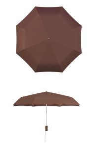 compact frame brown umbrella