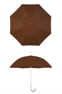 aluminum frame brown umbrella