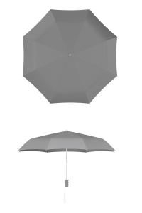compact frame gray umbrella