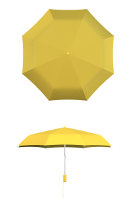 compact frame light yellow umbrella