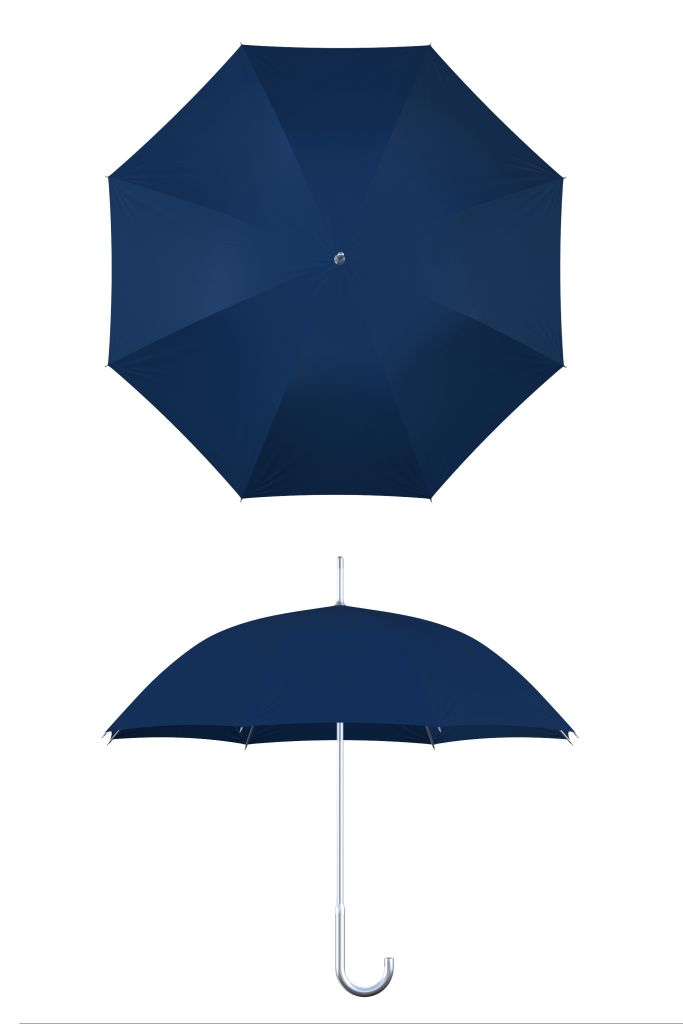 aluminum frame navy umbrella