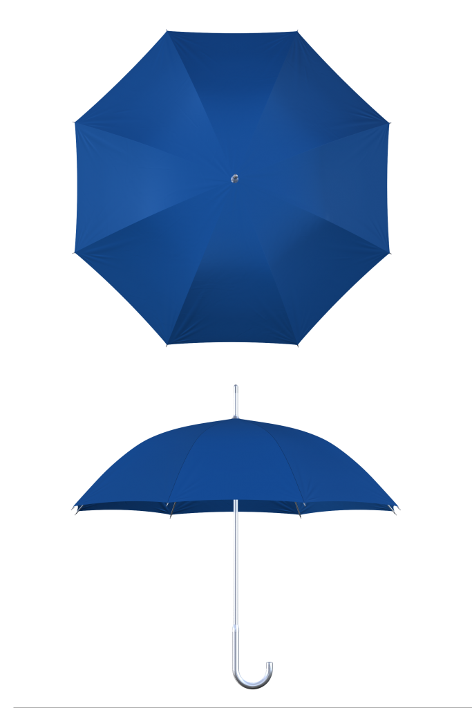 Aluminum frame royal blue umbrella