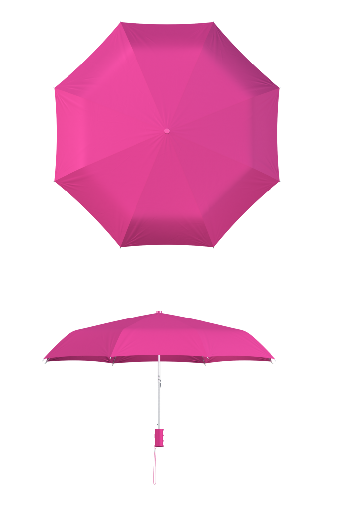 compact frame fuchsia umbrella