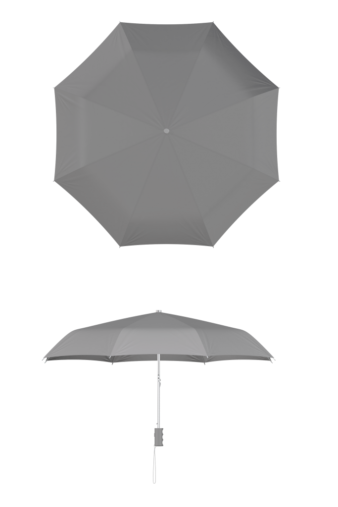 compact frame gray umbrella